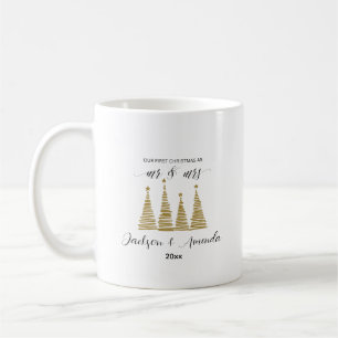 Mr & Mrs First Christmas Mug - Personnalisé Noms &