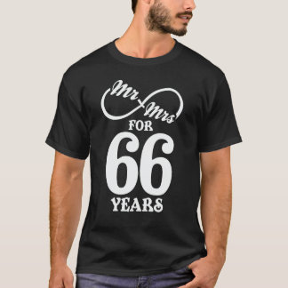 Mr. & Mrs. For 66 Years 66th Wedding Anniversary T-Shirt