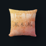 Mr. & Mrs Glitter Wedding Keepsake Elegant Throw P Pillow<br><div class="desc">Pretty mixed colours Mr. and Mrs., "I Love You" wedding keepsake pillow. This is a beautiful colour and so unique. What an elegant gift for the bride and groom.</div>