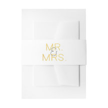 Mr. & Mrs. Gold Elegant Typography Wedding