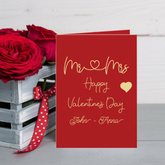 Mr & Mrs Happy Valentine's Day Holiday Card