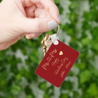 Mr & Mrs Happy Valentine's Day Keychain