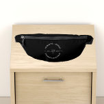 Mr mrs honeymoon black white newlyweds fanny pack<br><div class="desc">Black background,  white text.  Mr mrs and a heart.
Personalize and add your names.</div>