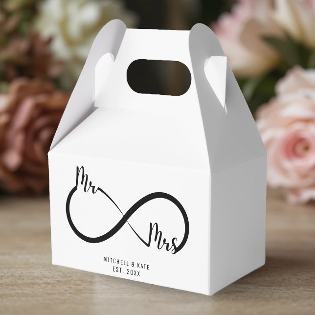 Mr & Mrs Infinity Symbol Wedding Favor Box (Mr & Mrs Infinity Symbol Wedding Favor Boxes
)