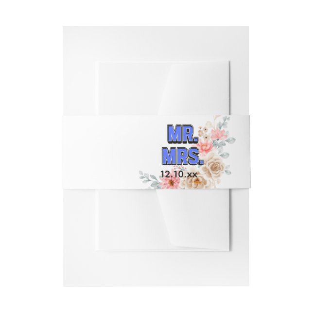 Mr. & Mrs. Invitation Belly Band (Front Example)