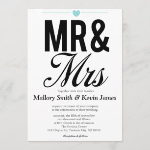 Mr & Mrs Invitations   Weddings