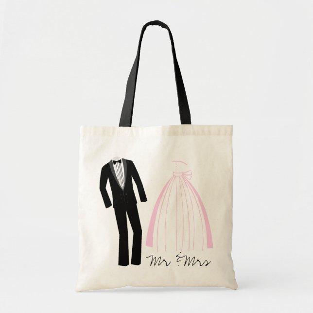 Mr & Mrs Keepsake Tote Bag (Front)