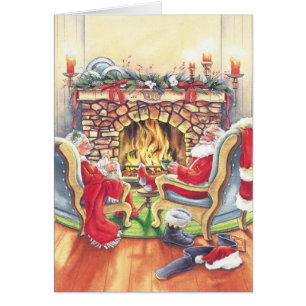 Mr Mrs Klaus Christmas customizable card