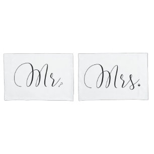 Mr & Mrs Lock & Key Pillowcase
