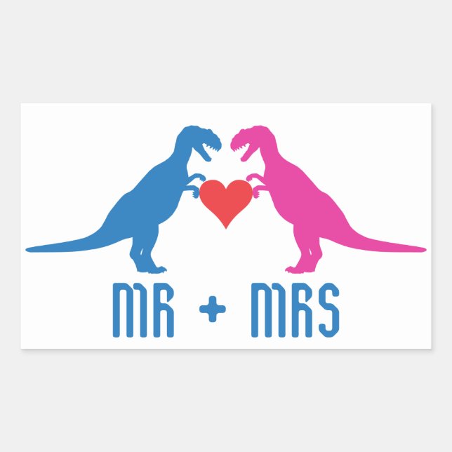 Mr+Mrs - Love Dinosaurs Sticker (Front)