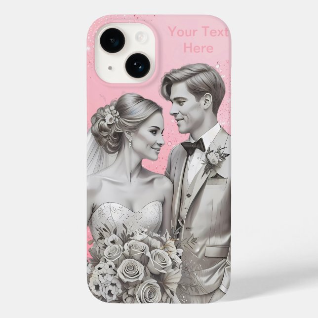 Mr & Mrs Loving Couple Just Married Gifts Case-Mate iPhone Case (Back)