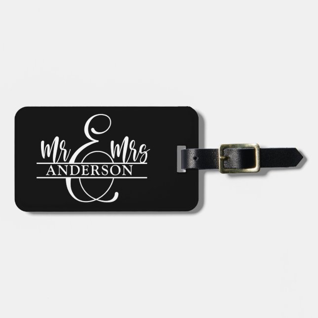  Mr & Mrs  Luggage Tag (Front Horizontal)