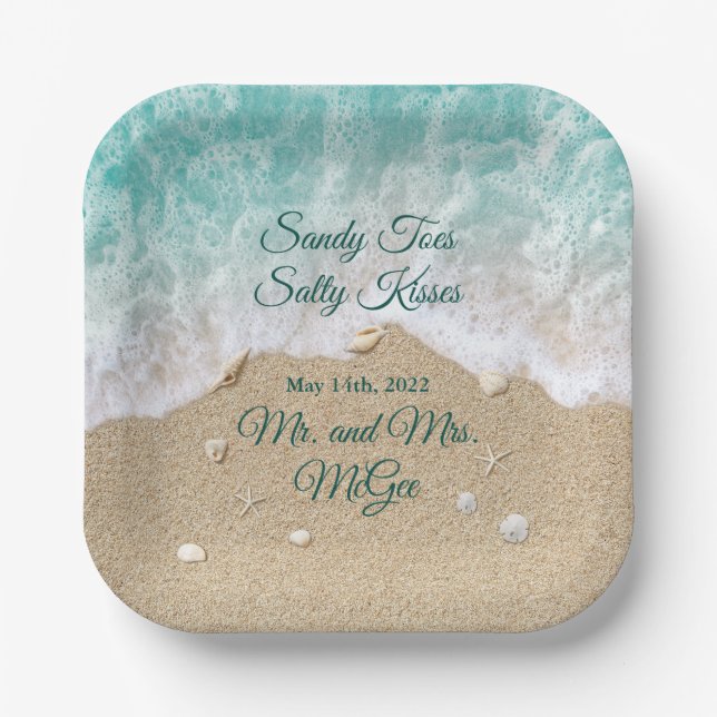 Mr. & Mrs.McGee 7" Square Paper Plates (Front)