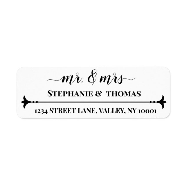 Mr. & Mrs. | Minimal Bride & Groom  (Front)