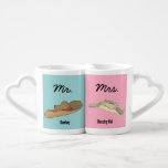 Mr & Mrs Mugs Country Style Lover's Mug Set<br><div class="desc">This is cute mug set showing pictures of cowboy and cowgirl hats. One mug says "Mr." with cowboy hat and a caption. The other mug has a picture of a cowboy hat for a woman with text that says "Mrs." and text. This beautiful mug set is customizable. Just click the...</div>