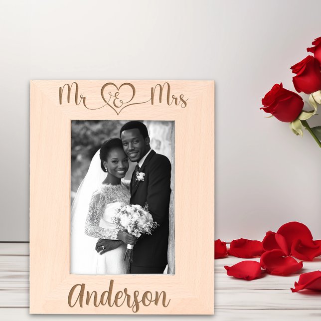 Mr Mrs Name Wedding Newlywed  Etched Frames (Creator Uploaded)