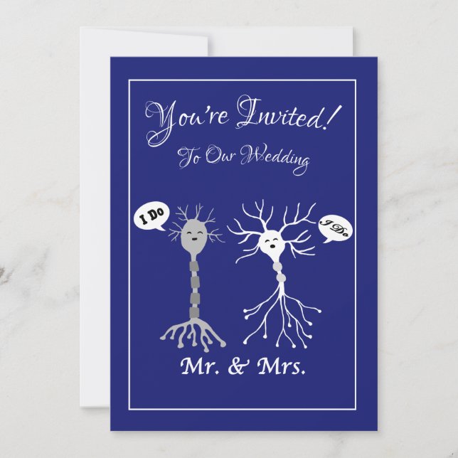 Mr. & Mrs. Neuron Invitation (Front)