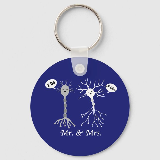 Mr. & Mrs. Neuron Keychain (Front)