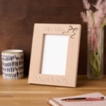 Mr & Mrs Newlyweds Wedding Gift Keepsake elegant Etched Frames<br><div class="desc">Elegant Mr & Mrs. Newlyweds Wedding Gift Keepsake Etched Frame. Featuring a "MR & MRS" typography with a fancy bow, this elegantly designed frame captures the essence of modern romance. Personalize it with the couple's last name and the year of their marriage, beautifully etched to create a keepsake of their...</div>