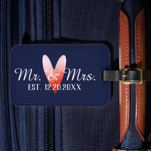 Mr. & Mrs. Personalized Newlyweds   Luggage Tag