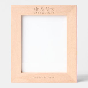 Mr Mrs Personalized Wedding Etched Frames