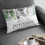 Mr & Mrs Photo Collage Modern Monogram Pillow<br><div class="desc">Customize this modern multi-photo "Mr. & Mrs." pillow with your own photos and text.</div>