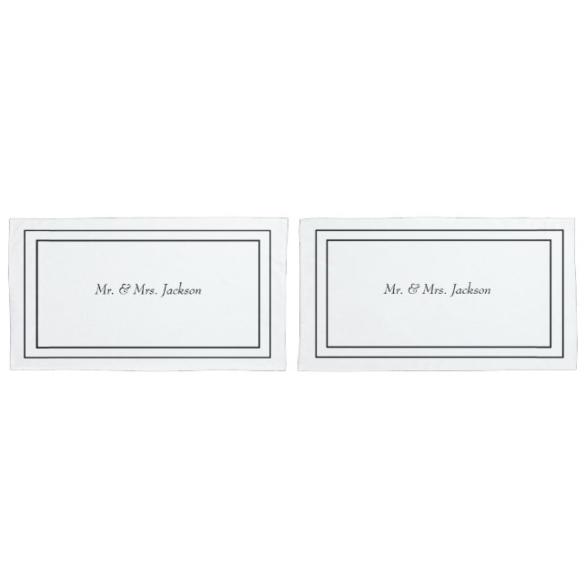 Mr & Mrs Pillowcases (Front-Set)