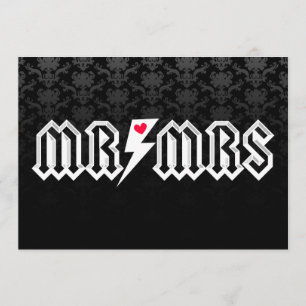 Mr & Mrs Rocker - Custom Wedding or Anniversary Invitation