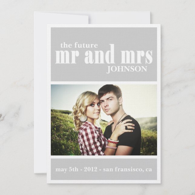 MR. & MRS Save the date Invitation (Front)