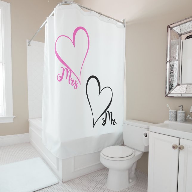 Mr. & Mrs. Shower Curtain (In Situ)