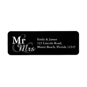 Mr&Mrs Simple Elegant Typography Wedding