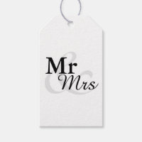 Mr&Mrs Simple Elegant Typography Wedding Favour