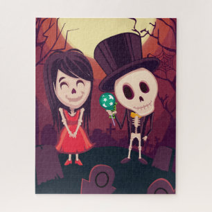 Mr. Mrs. Skeleton 16 x 20 Puzzle with Gift Box