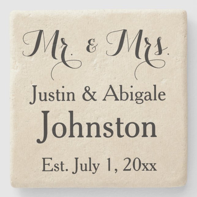 Mr. & Mrs. Stone Coaster (Front)