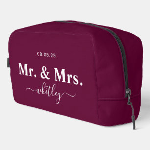 Mr. & Mrs. Toiletry Bag for Couple (Magenta:5f012)