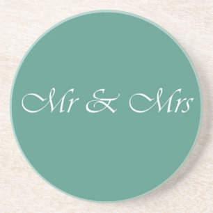 Mr & Mrs Typography Coaster