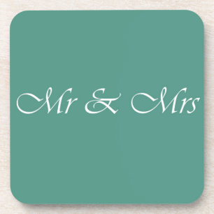Mr & Mrs Typography Coaster
