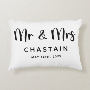  Mr. & Mrs.   Wedding  Accent Pillow