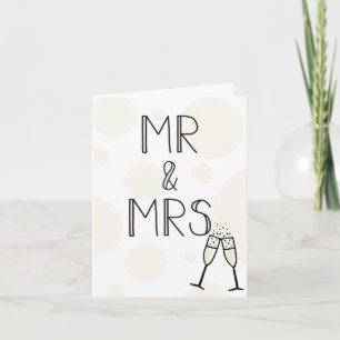 Mr & Mrs Wedding Card