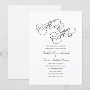 Mr. & Mrs.   Wedding Invitation