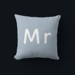 Mr. & Mrs. Wedding Monogram  Throw Pillow<br><div class="desc">funny party game wedding</div>