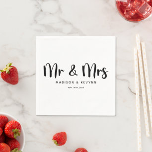   Mr. & Mrs.   Wedding Napkin