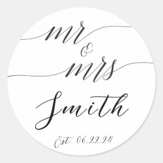 Mr. & Mrs. Wedding Sticker