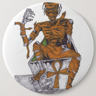 Mr. Mummy 6 Inch Round Button