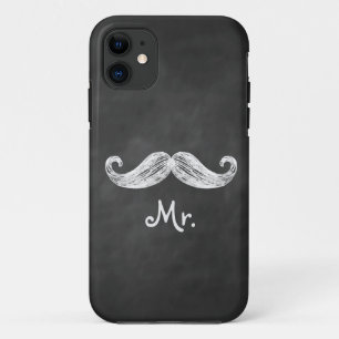 Mr. Mustache on Chalkboard iPhone 5 Case-Mate ID iPhone 11 Case