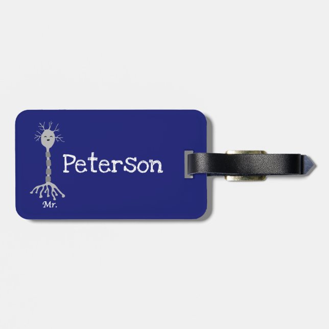 Mr. Neuron Luggage Tag (Back Horizontal)