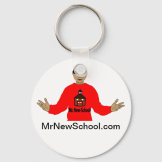 Mr. New-School Button Keychain (2.25 Inch)