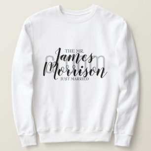 Mr. Newlywed Modern Elegant Wedding Sweatshirt