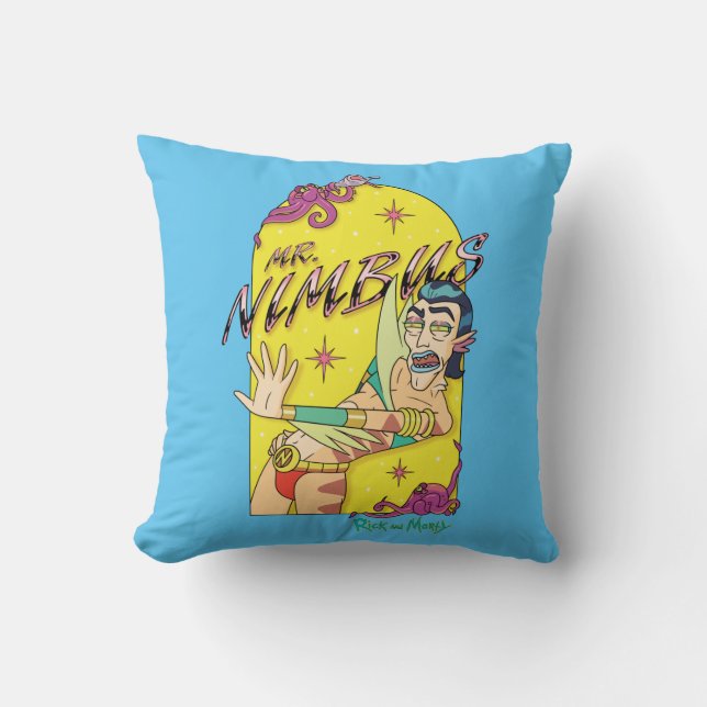 Mr. Nimbus Throw Pillow (Front)