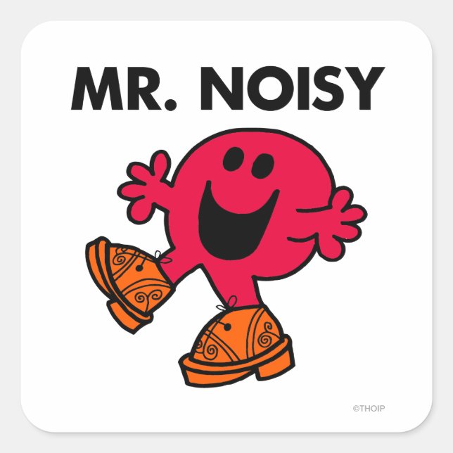 Mr. Noisy | Large Walking Clogs Square Sticker (Front)